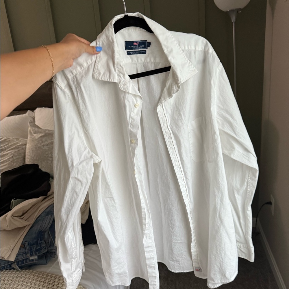 White Button-Up Shirt